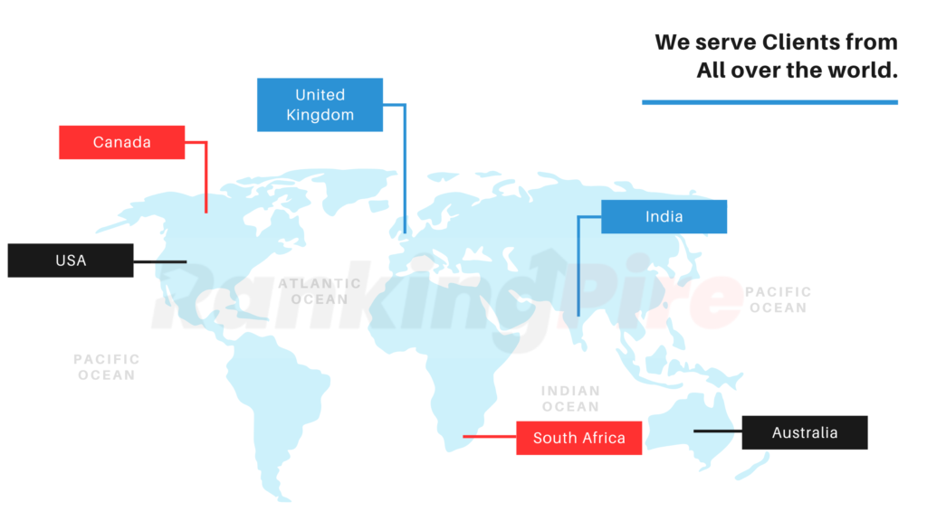 rankingpire serve Clients from All over the world.